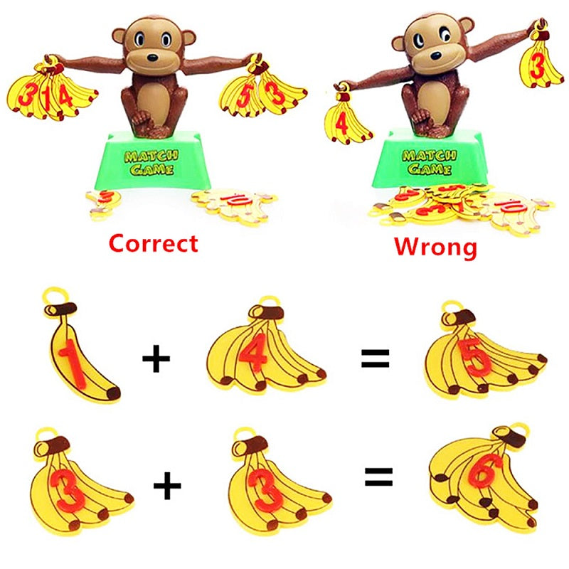 Banana Monkey Balance Math Game