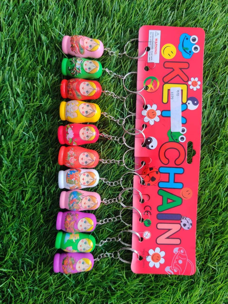 wooden women keychain