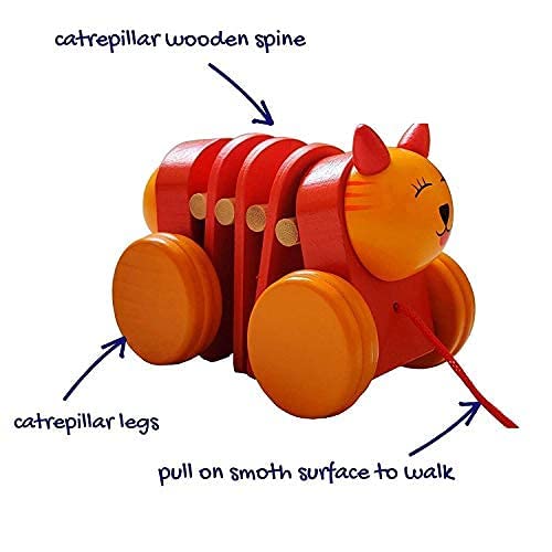 Wooden Caterpillar Pull Along