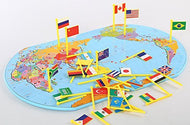 Map of The World - National Flag