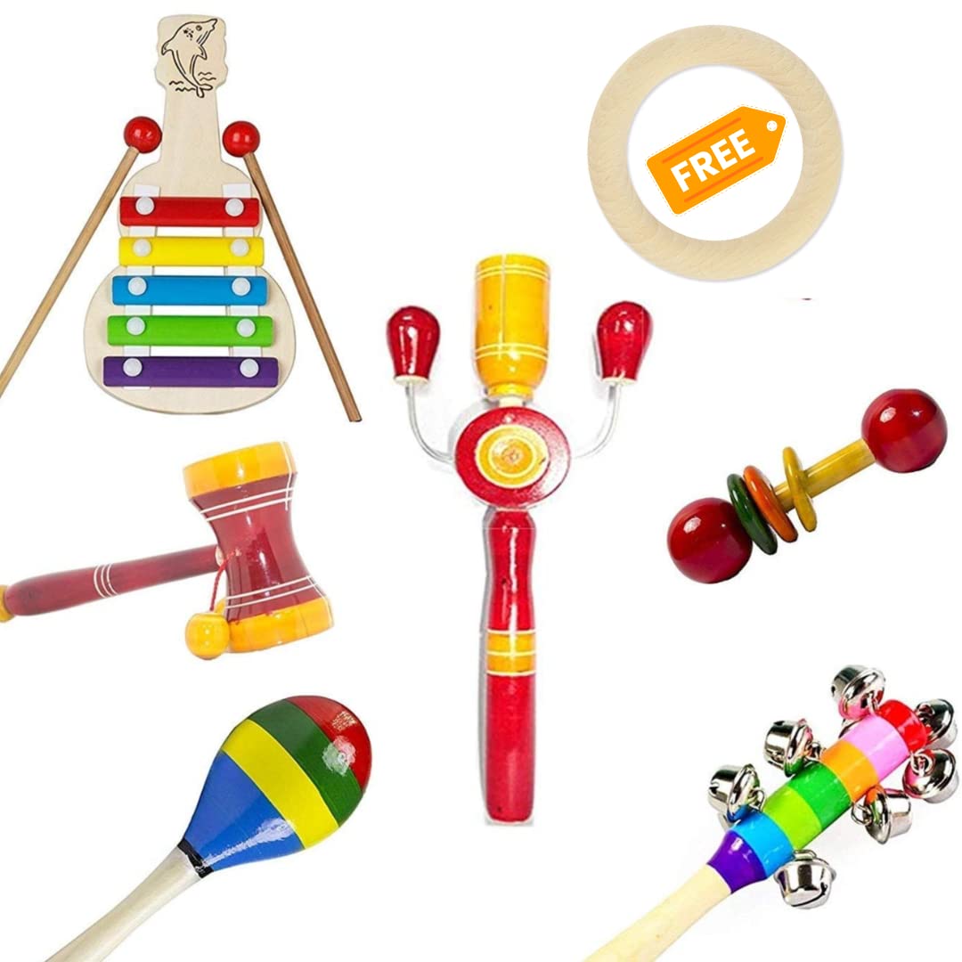 Rattle Assorted Rattles Set of 6 – Kuviyal