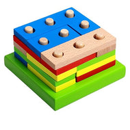 Geometric Shapes Assembled Building Blocks Intellectual Toy
