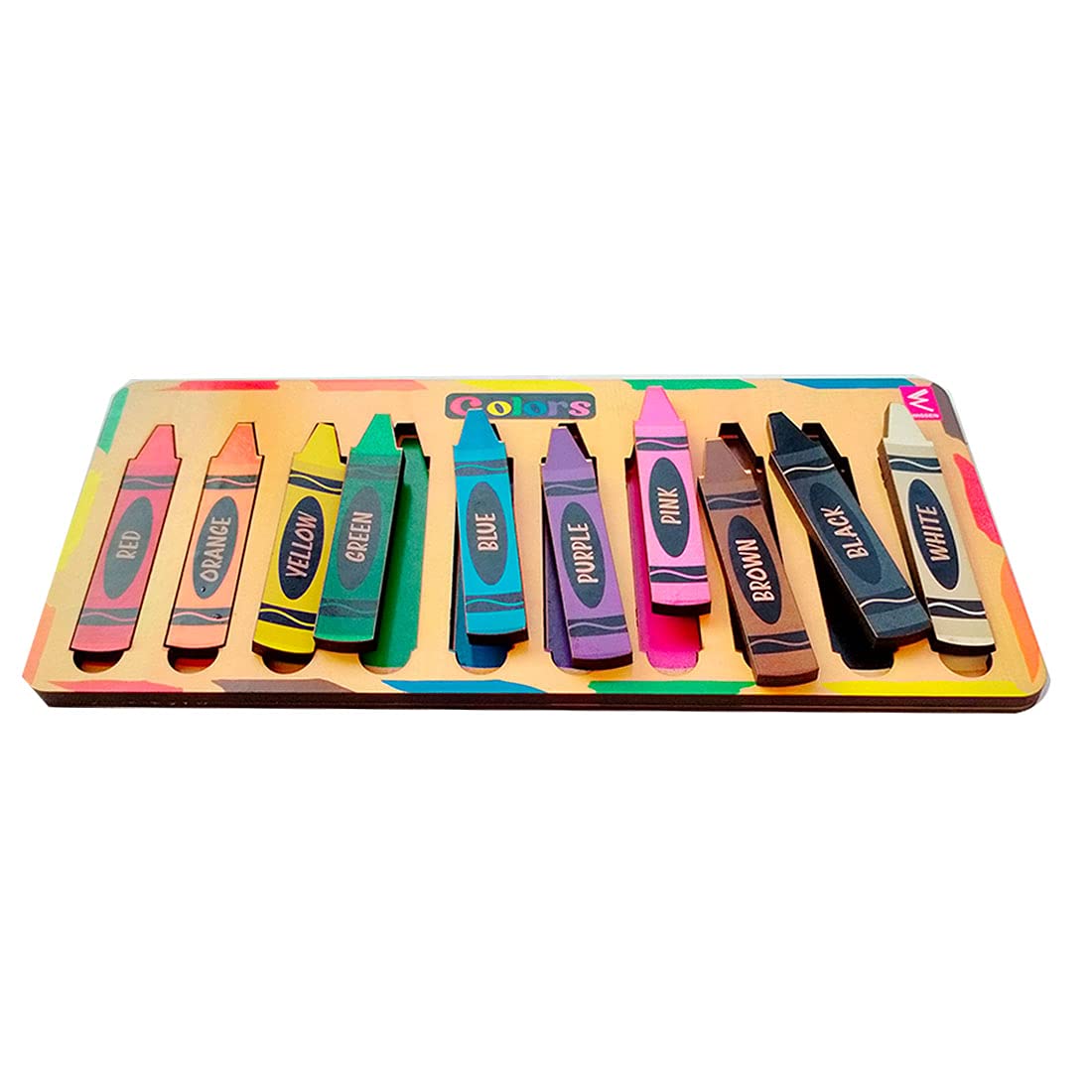 Colors and Crayon Matching Puzzle