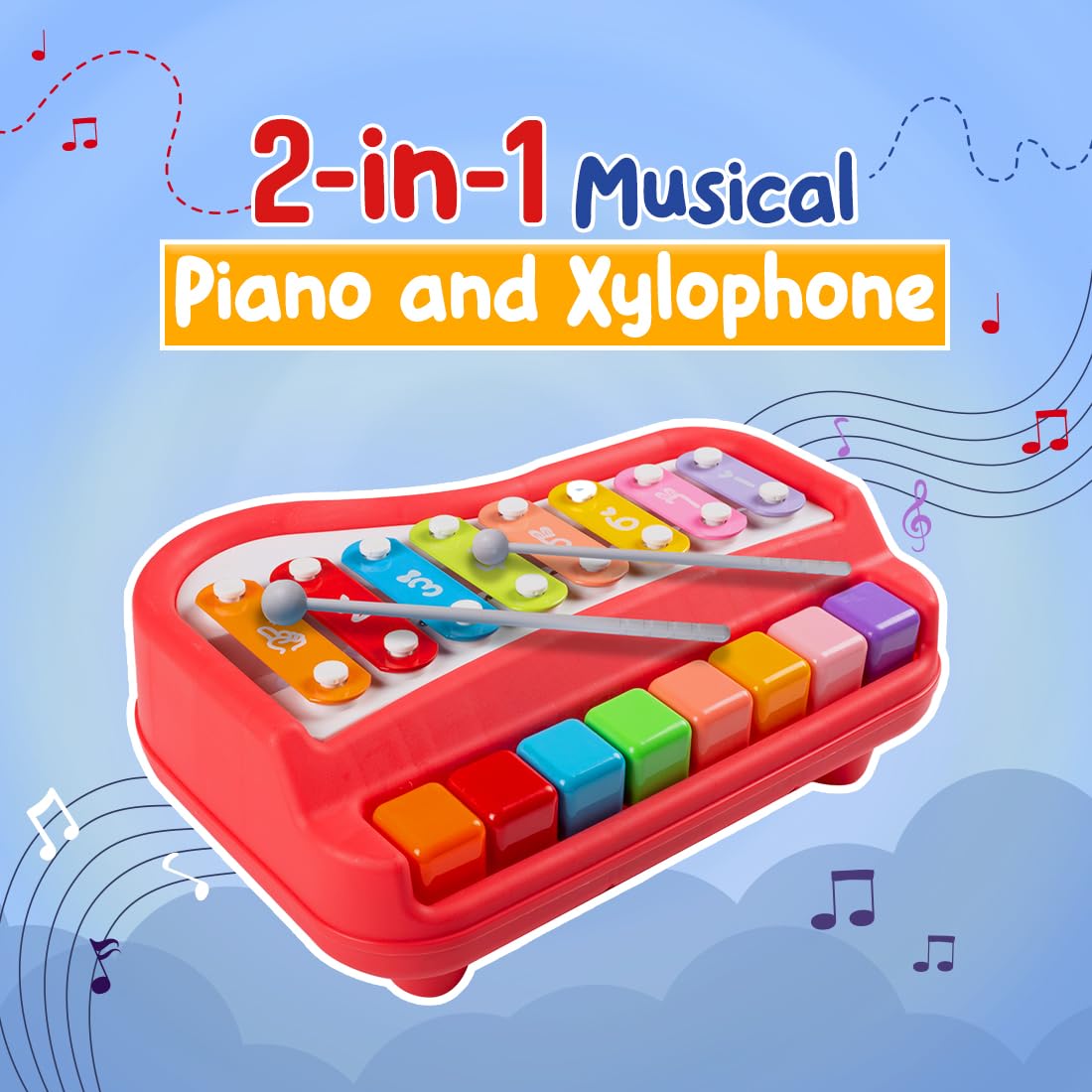 2 in 1 Xylophone Big