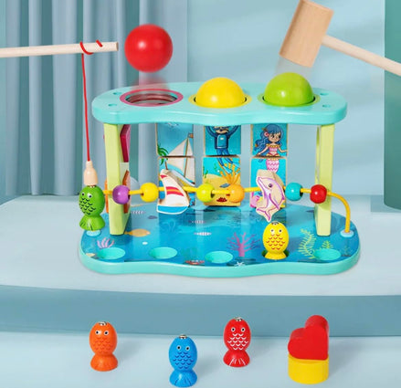 Multifunction Percussion Platform ( Fishing, Maze, Hammering , Shape Sorter & Puzzle )