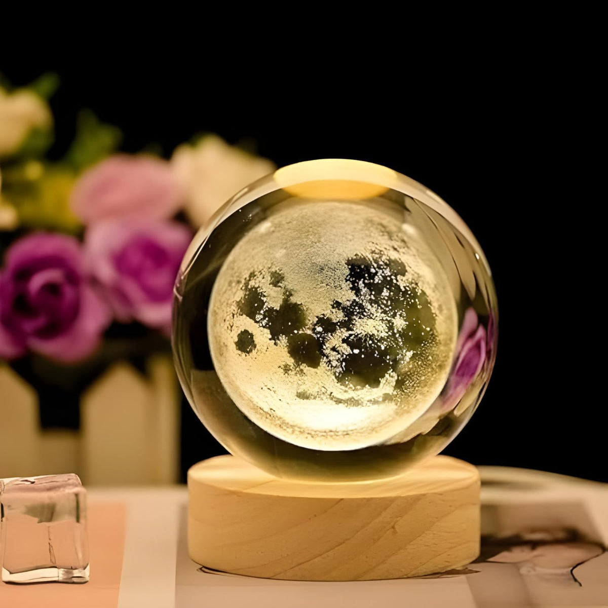 3D Galaxy Crystal Ball Night Lamp (Random Design)