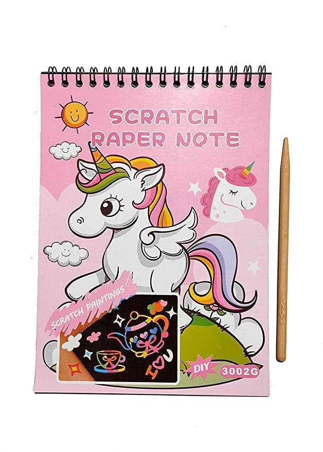 Unicorn Scratch Book