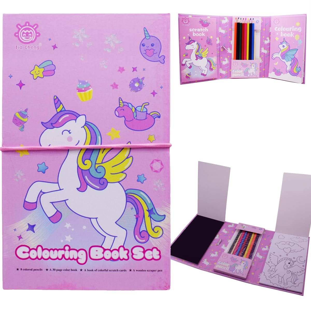 2 IN 1 Coloring book(coloring and Scrach book)