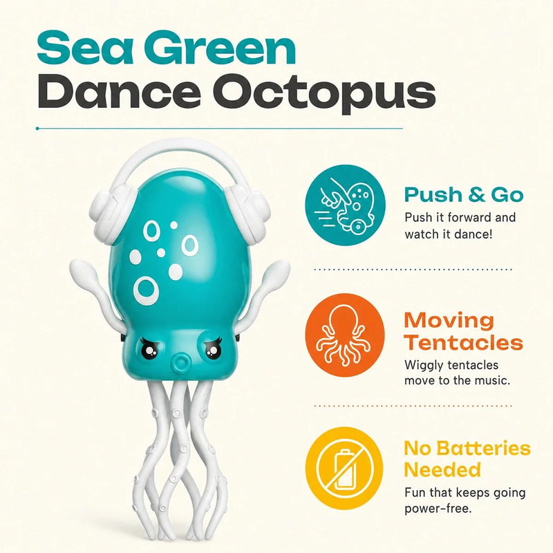 Dancing Octopus Push and Go Toy