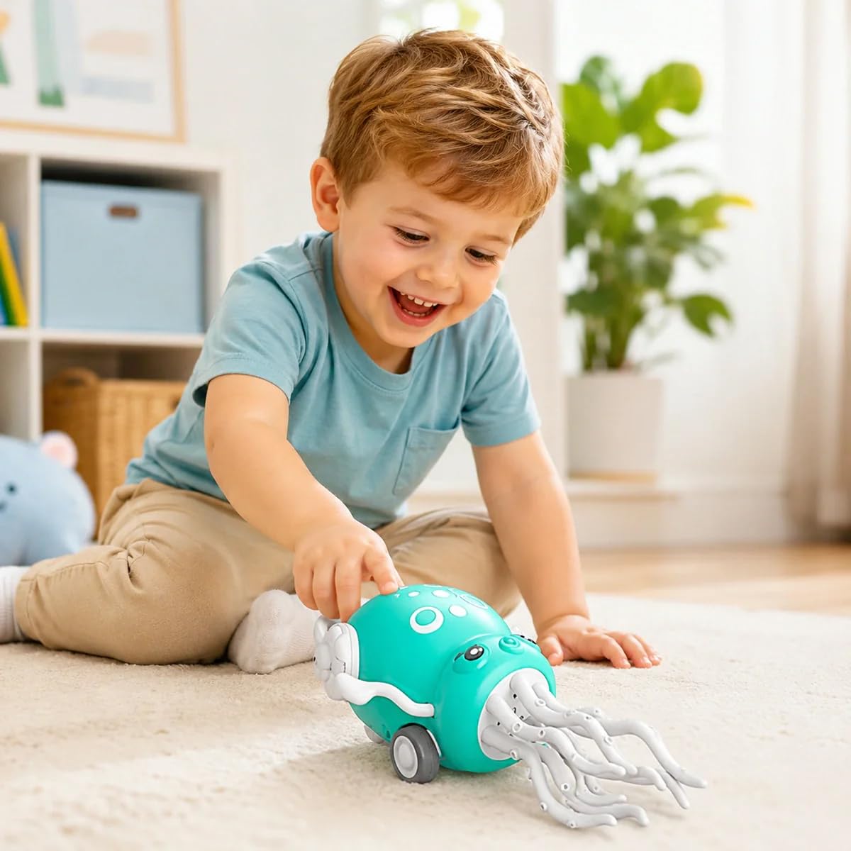 Dancing Octopus Push and Go Toy