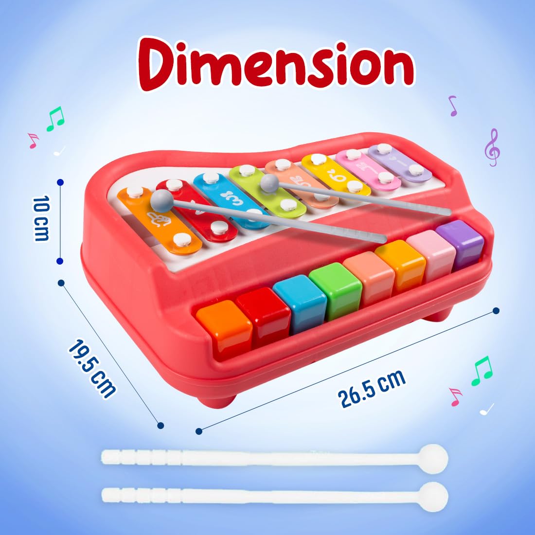 2 in 1 Xylophone Big