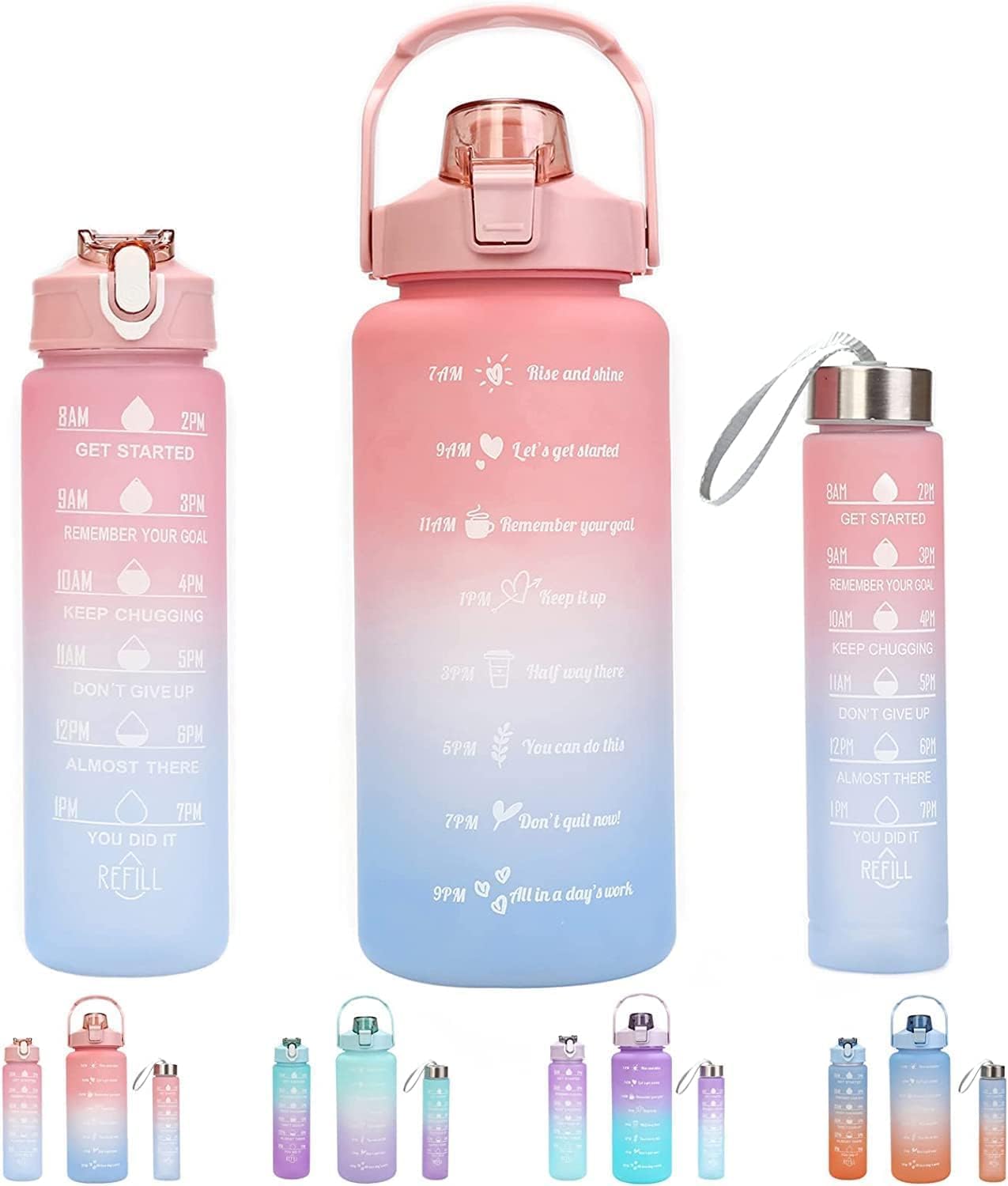 3 Water Bottle Set (2000ML, 900ML, 300ML)