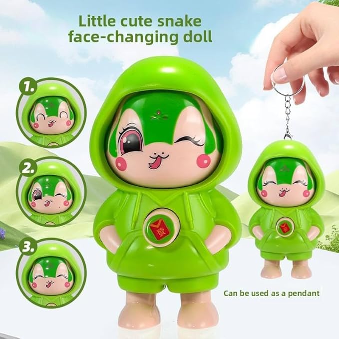 Face Changing Cartoon Keychain (1 Pc) (Random Color)