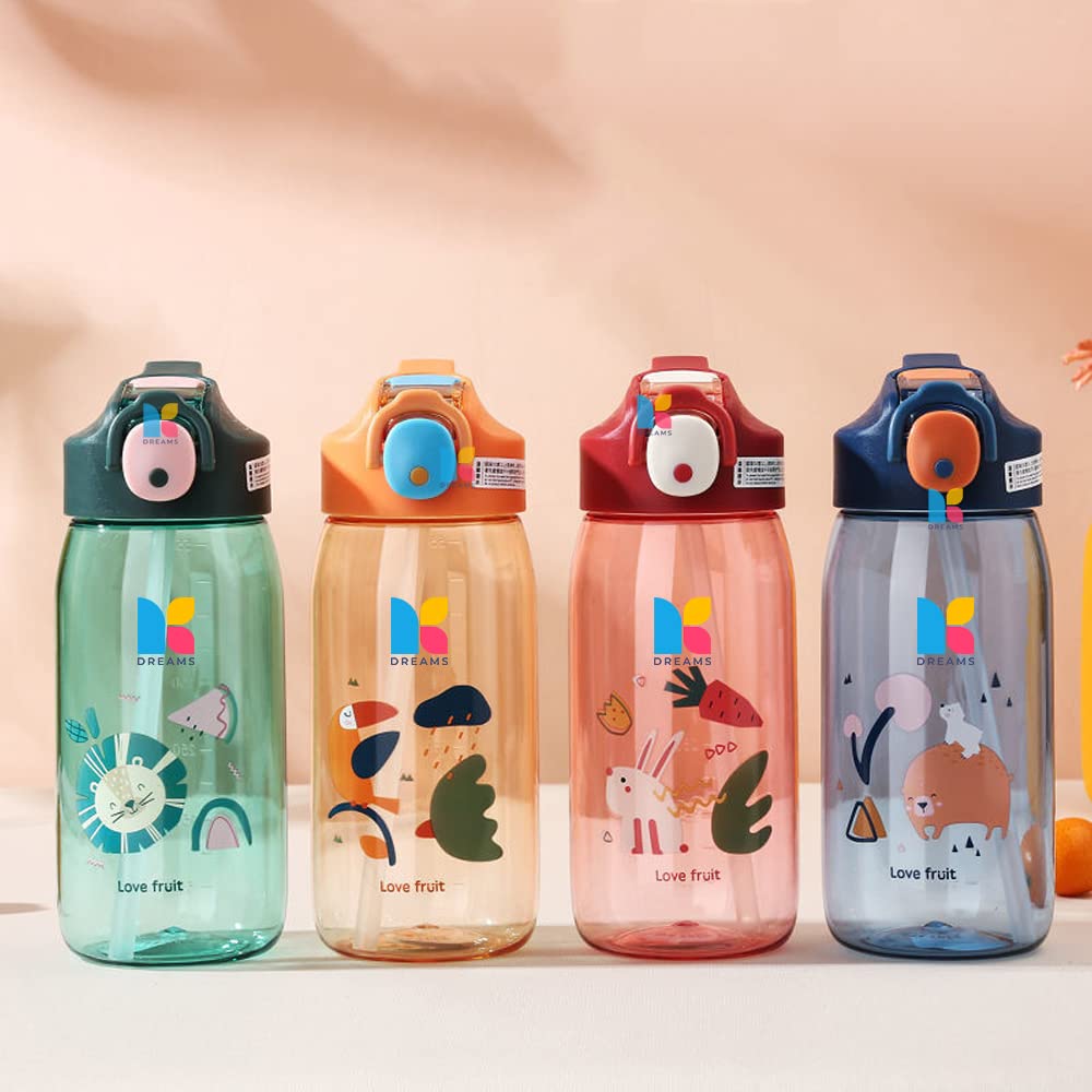 Water Bottle With Straw For Kids – 550 ML