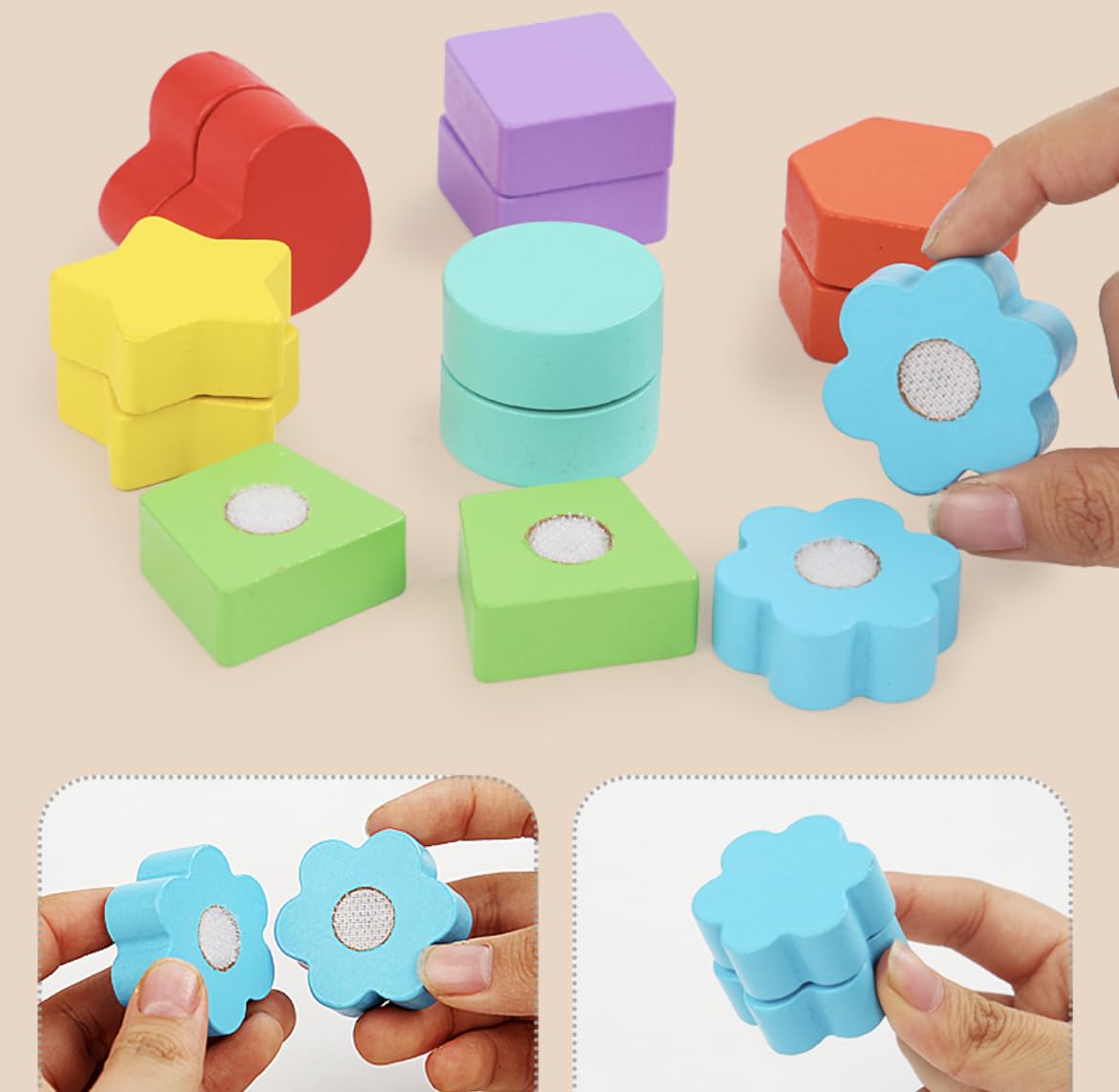 Wooden Color Sorting Stacking Rings