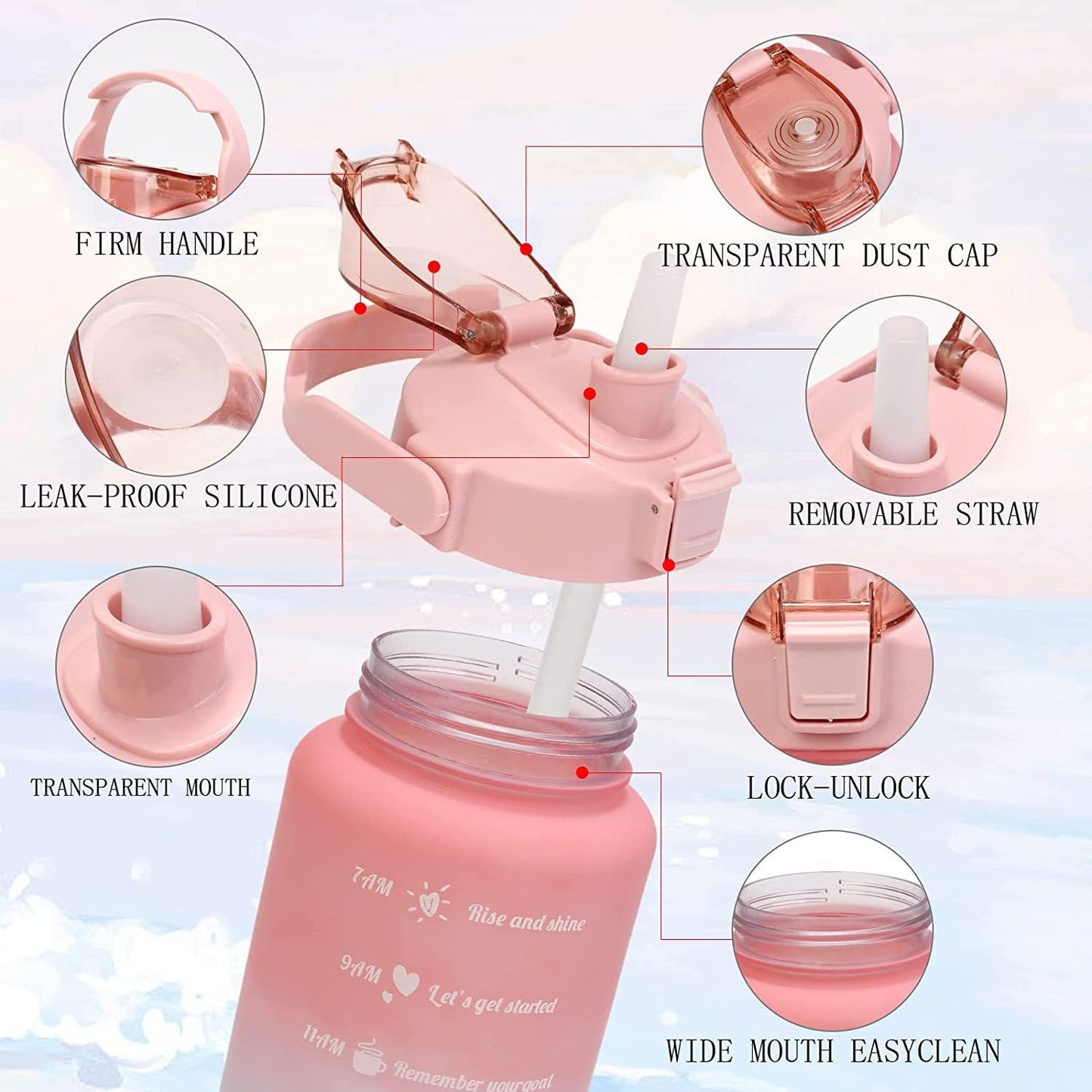 3 Water Bottle Set (2000ML, 900ML, 300ML)
