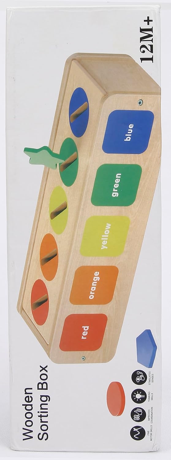 Wooden Color and Shape Sorting Box