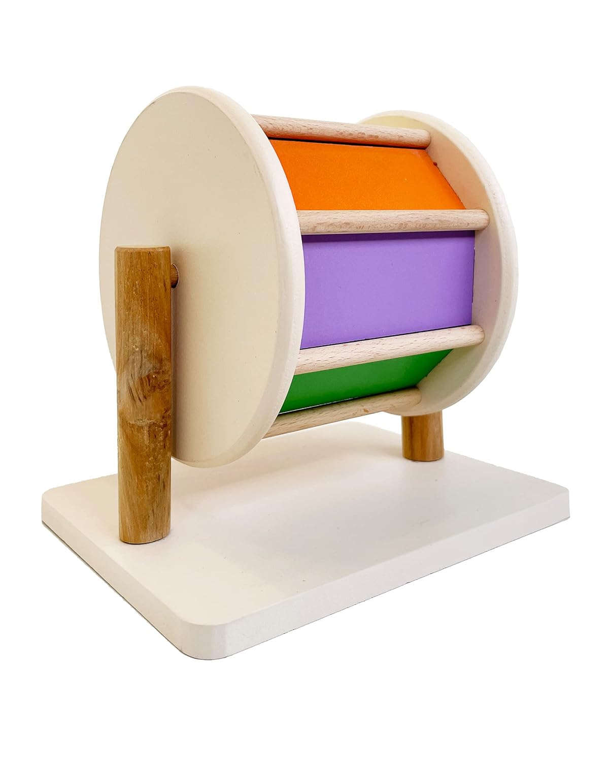 Wooden Rainbow Wheel Toy