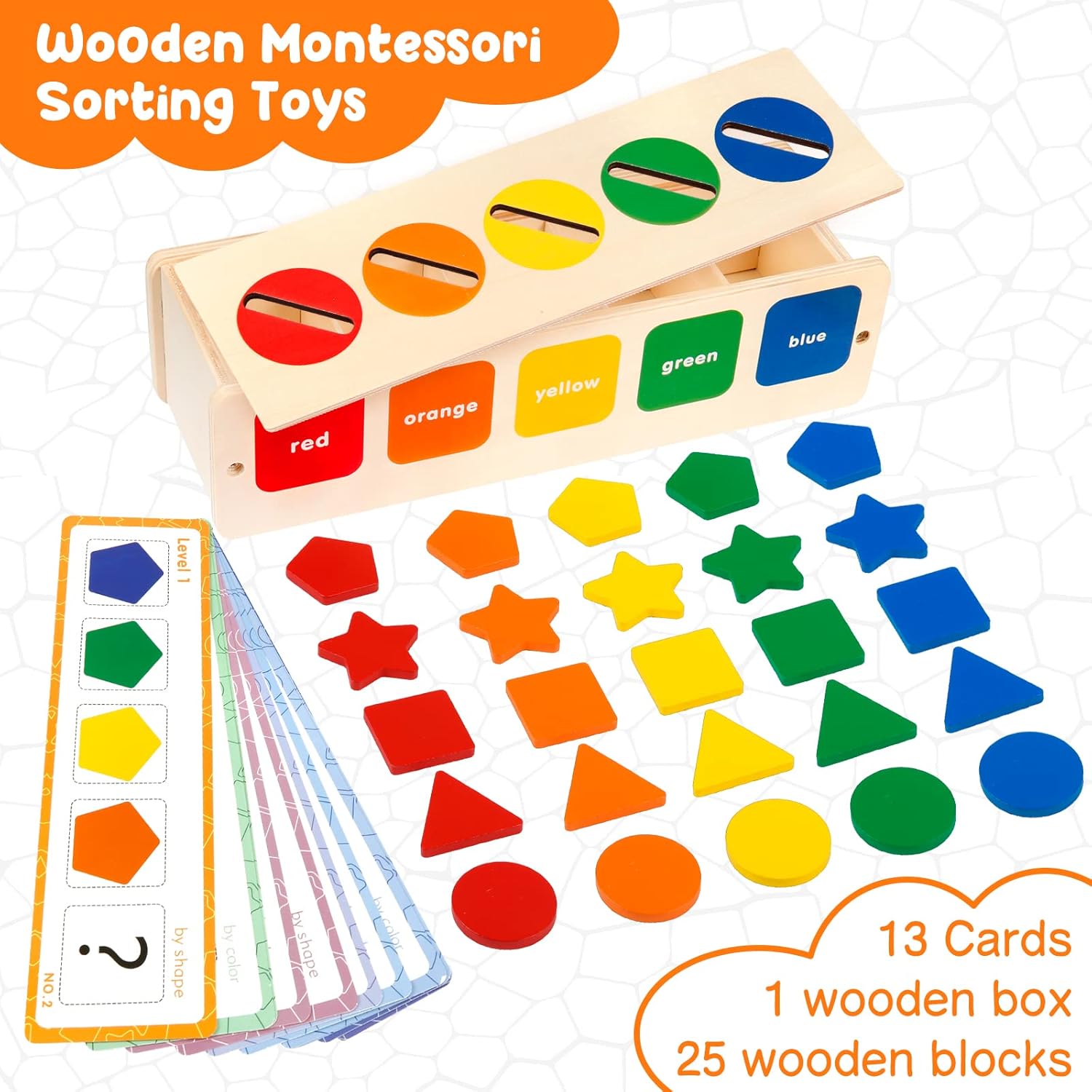 Wooden Color and Shape Sorting Box – Kuviyal