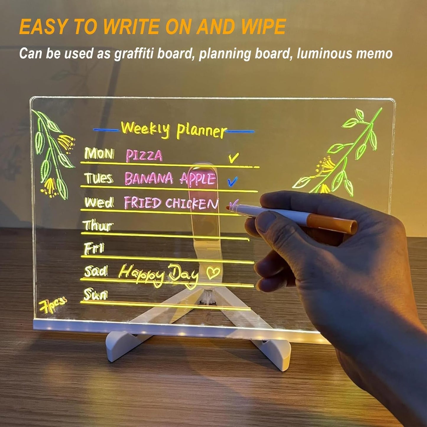 DIY 3D LED Acrylic Writing board