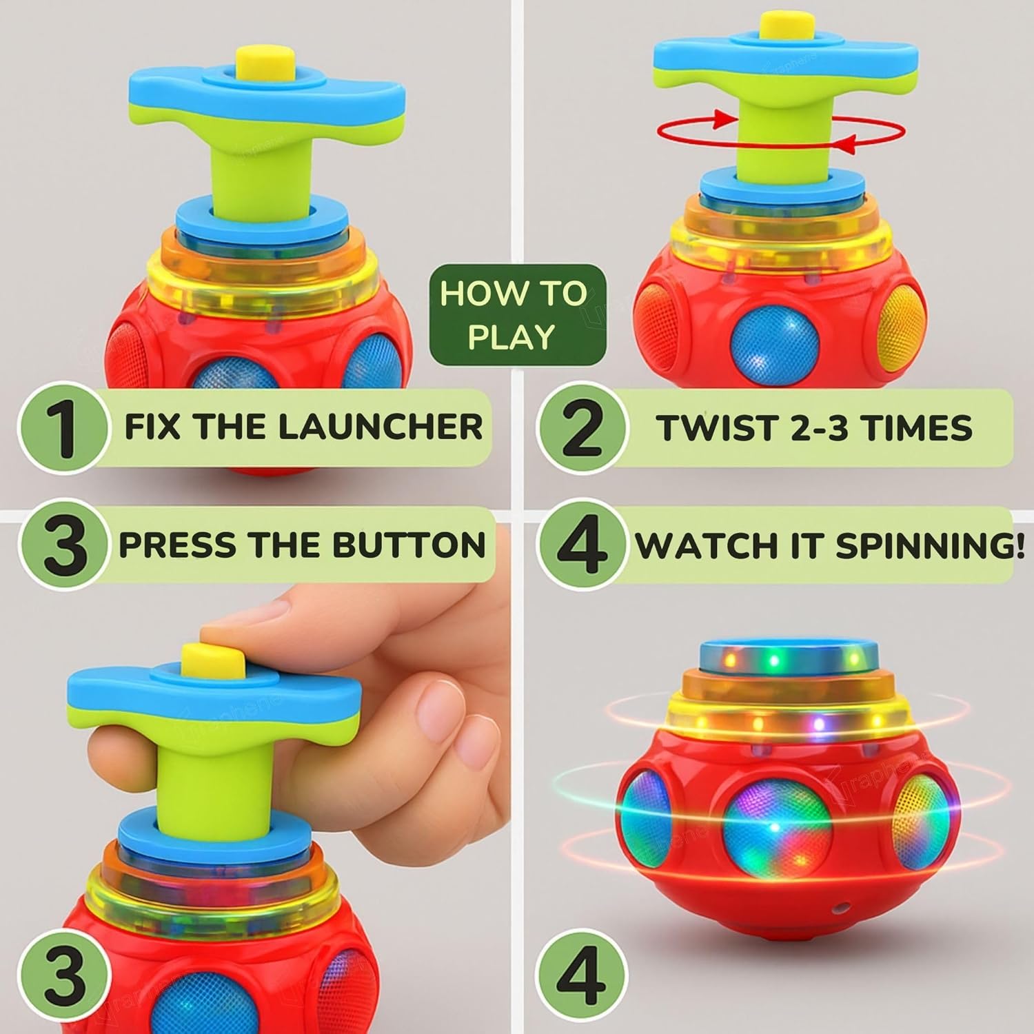 Musical Light-Up Spinning Top