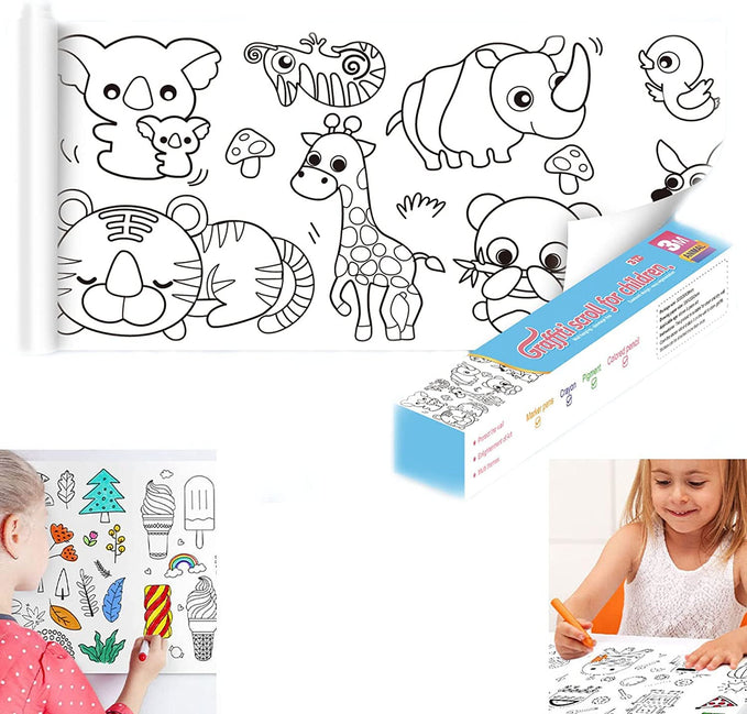 Drawing Roll, Coloring Paper Roll, 30 X 300 Cm (Different theme)