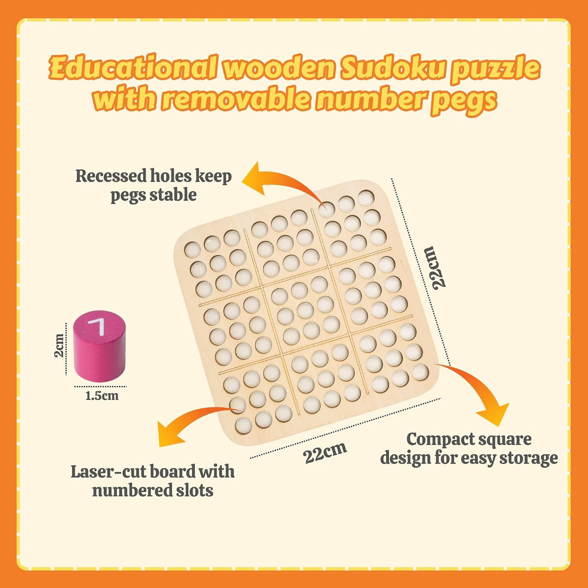 Wooden sudoku