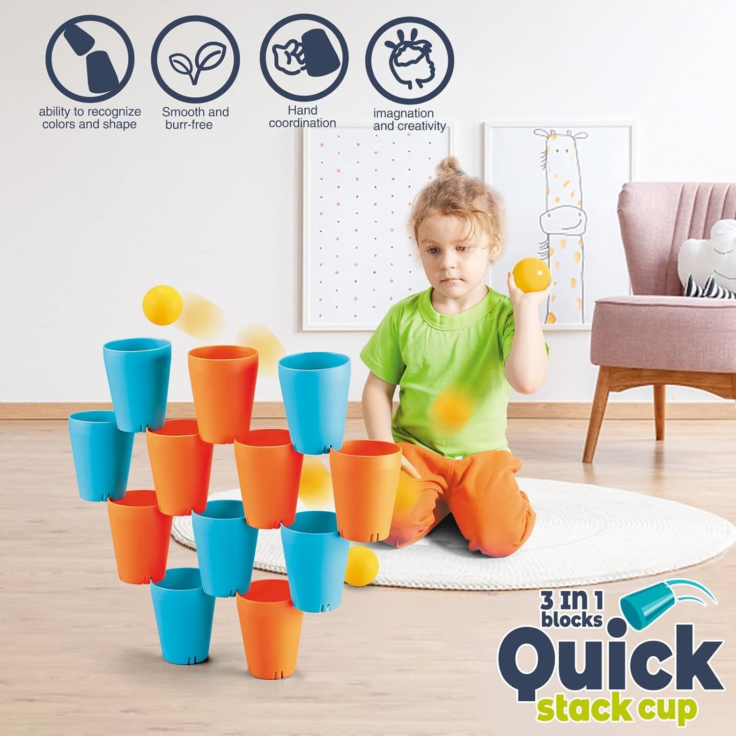 Baby Stacking Cups, Pitching Game