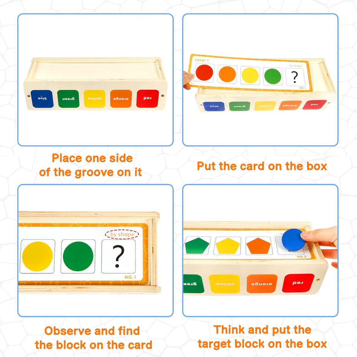Wooden Color and Shape Sorting Box