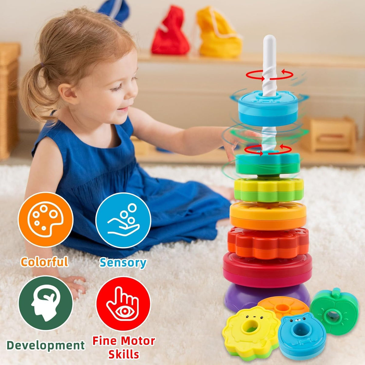 Spinning Rainbow Tower