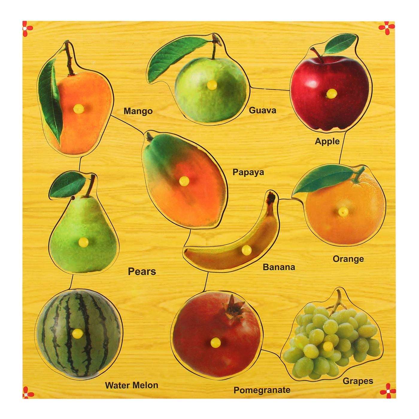 fruit puzzle pin board