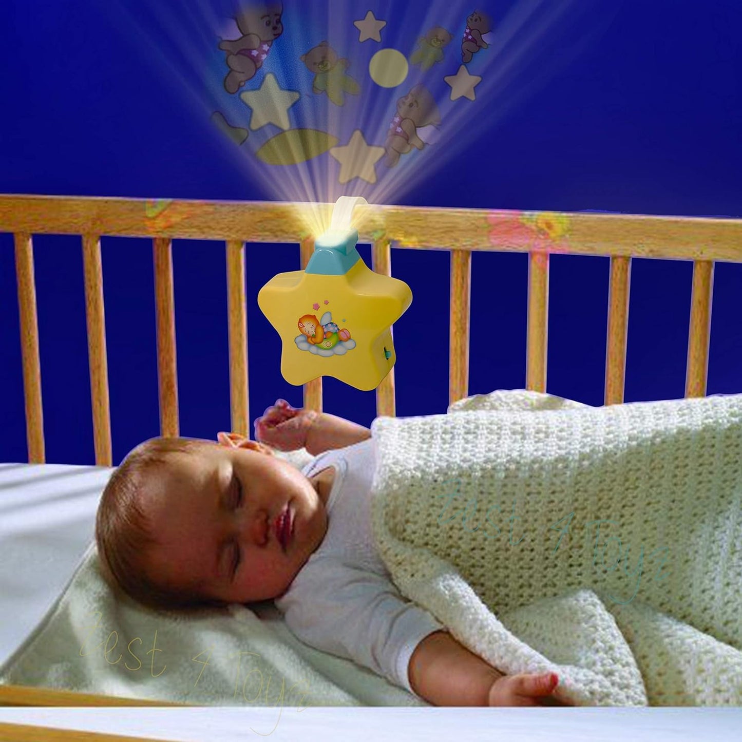 Star Projector Cradle Rattle