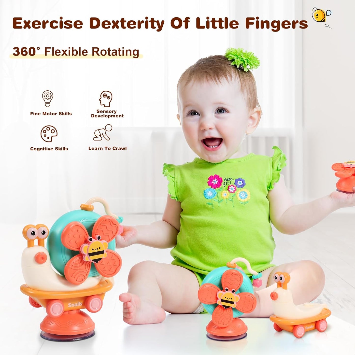 5-in-1 High Chair Toy with Suction Cups Spinner