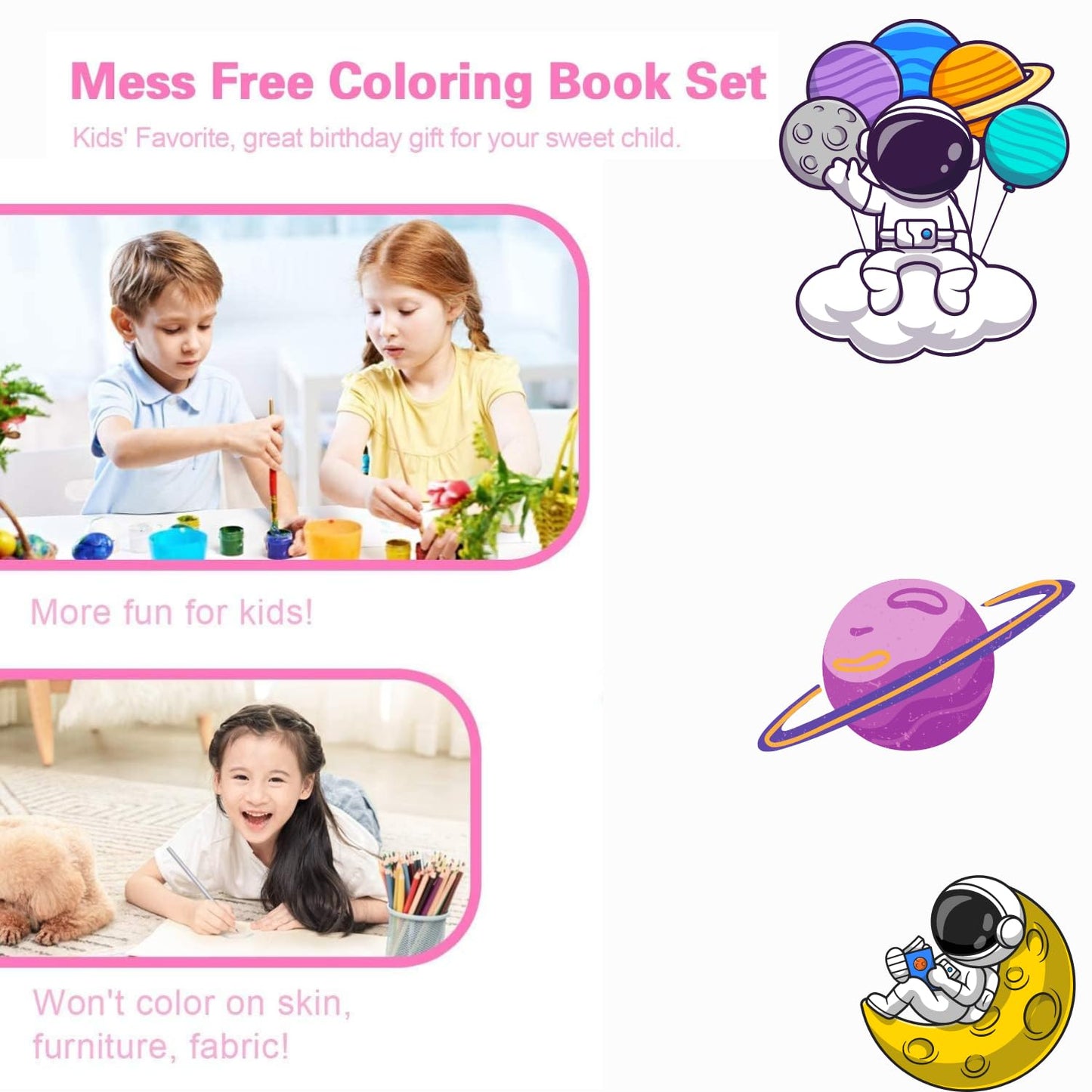 2 IN 1 Coloring book(coloring and Scrach book)