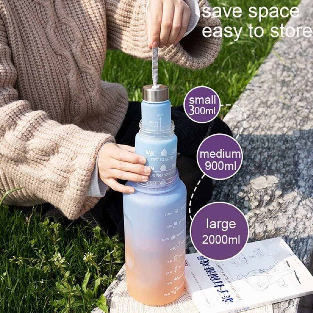 3 Water Bottle Set (2000ML, 900ML, 300ML)