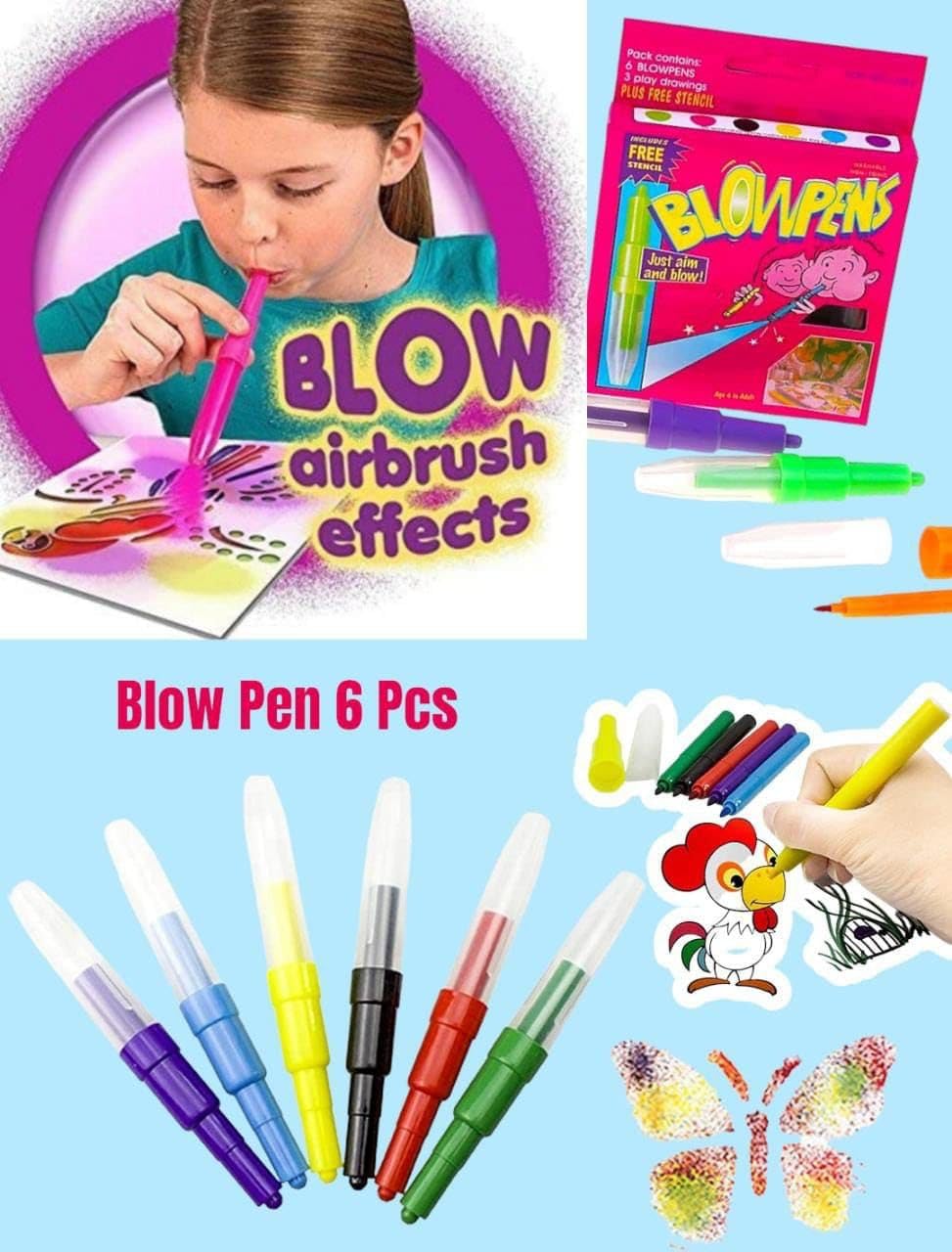 Blow Pen Set of 6