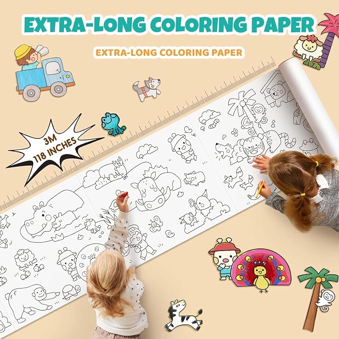 Drawing Roll, Coloring Paper Roll, 30 X 300 Cm (Different theme)