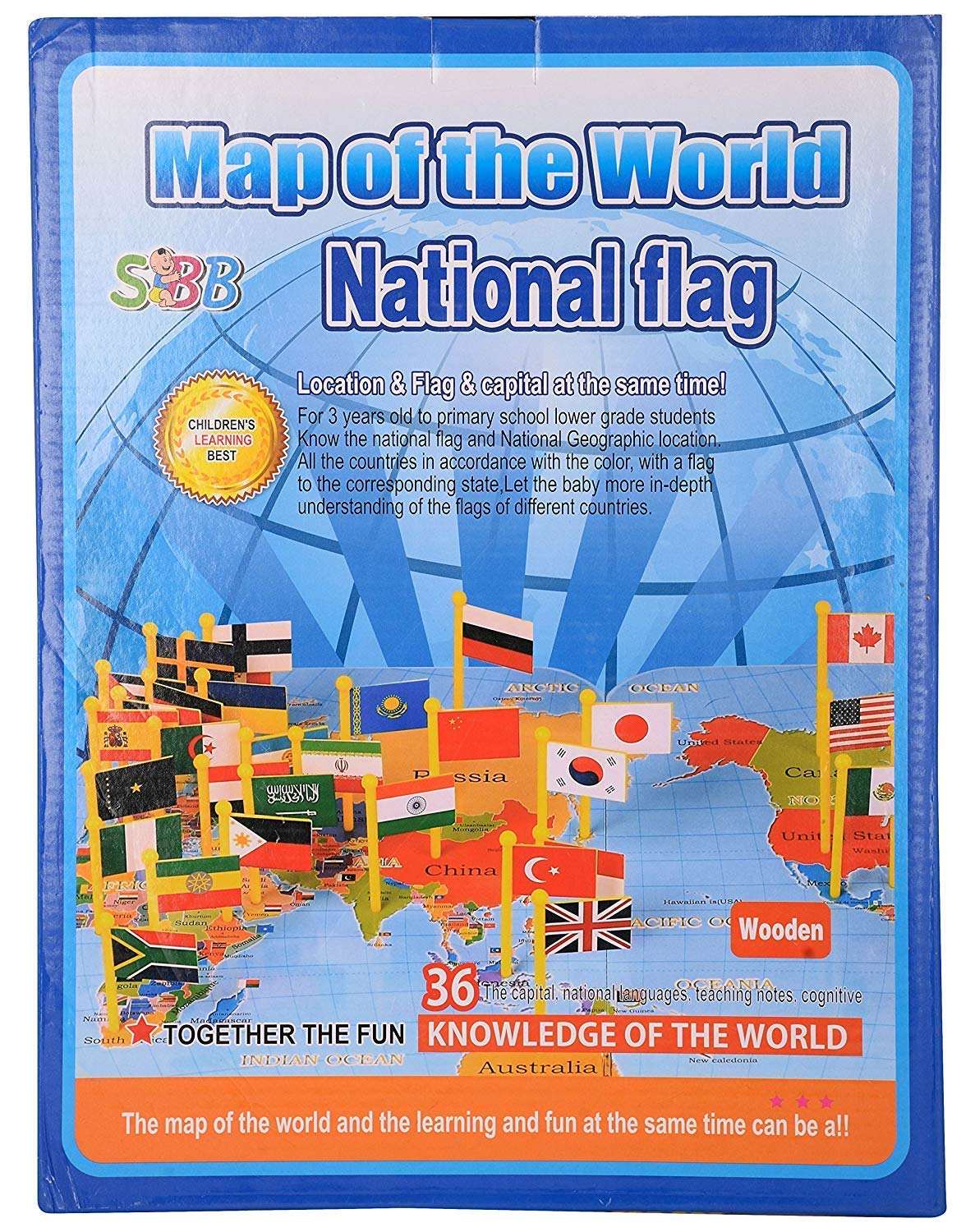 Map of The World - National Flag