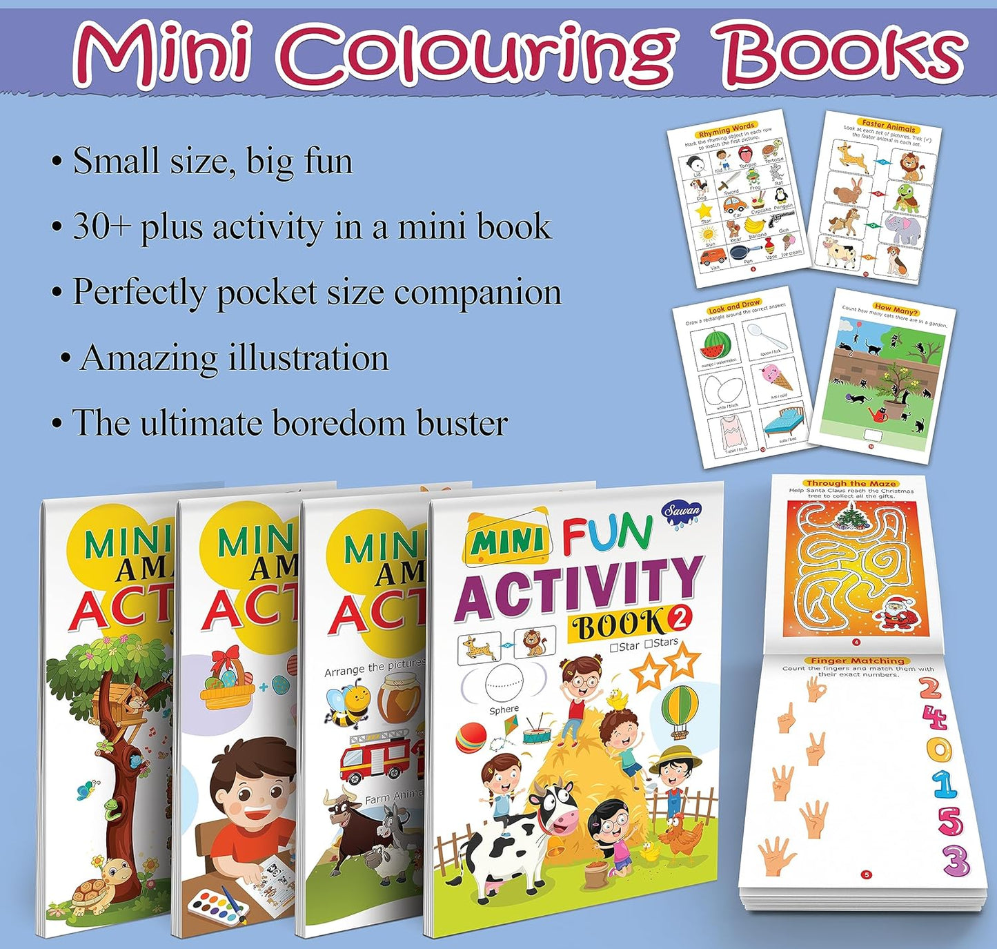 Mini Fun Activity Book -1pc