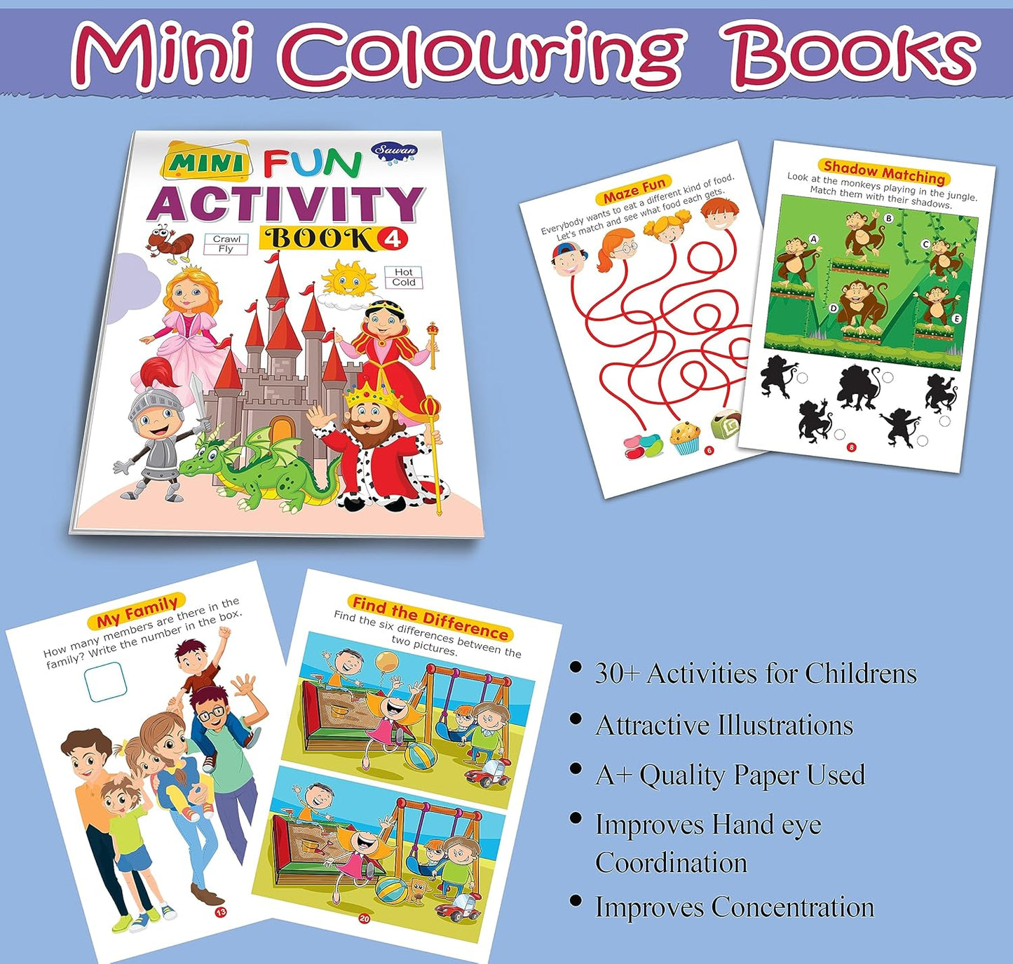 Mini Fun Activity Book -1pc