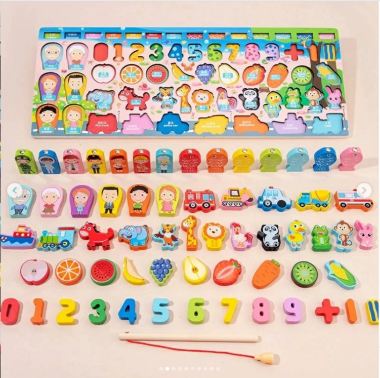 Cartoon Character Animal Fruits Fishing Game
