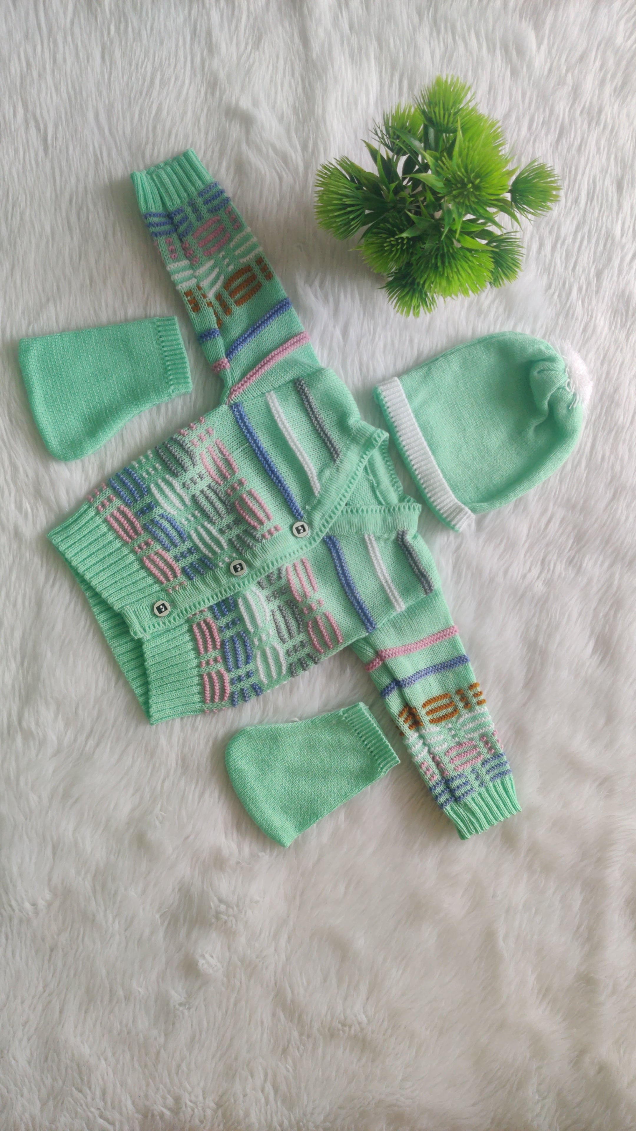 Born Babies Baby Boy & Baby Girl Casual Cotton Sweater Set
