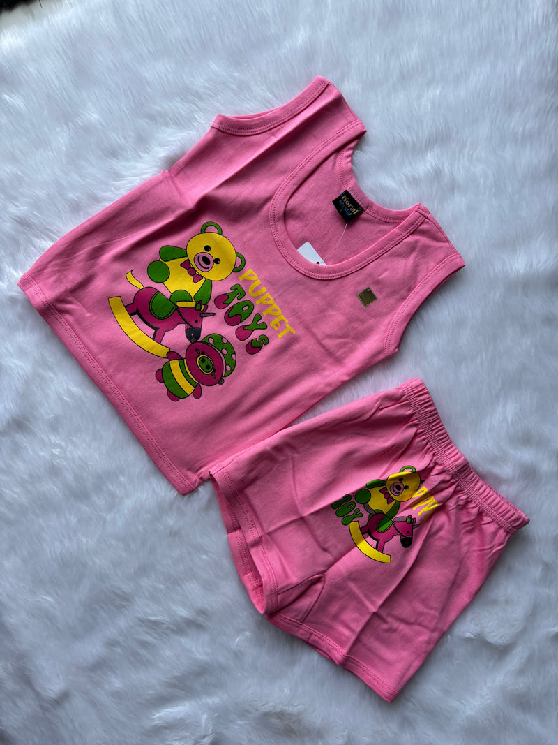 Sleeveless Top & Bottom Jabla Set