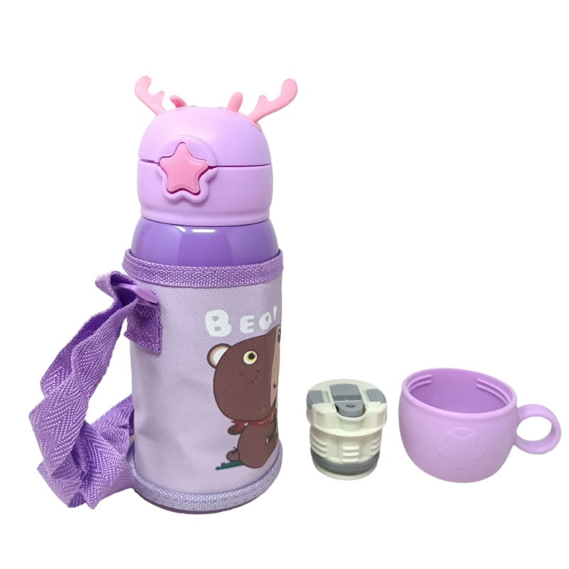 Steel Sipper Insulated Water Bottle With Cup and Cover