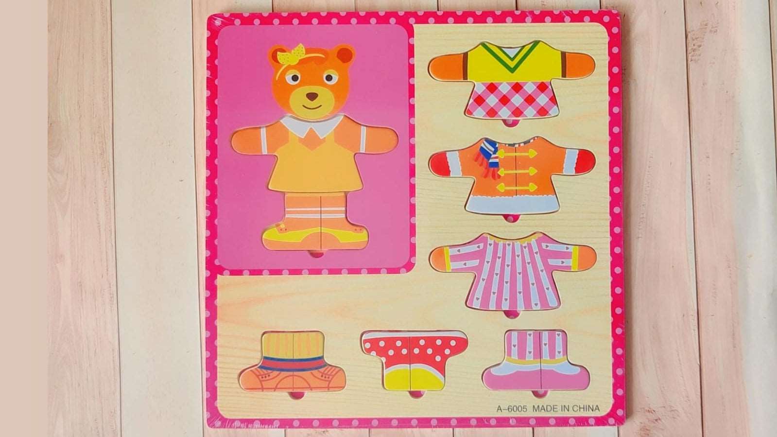 Teddy dress matching puzzle