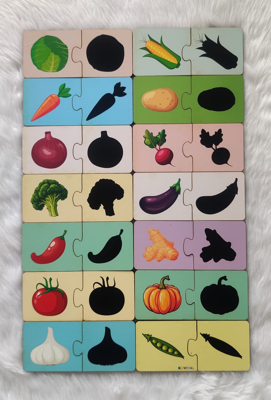 Shadow Matching Puzzle - Vegetables