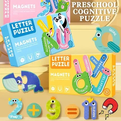 Magnetic 2 piece Puzzle (Different Themes)