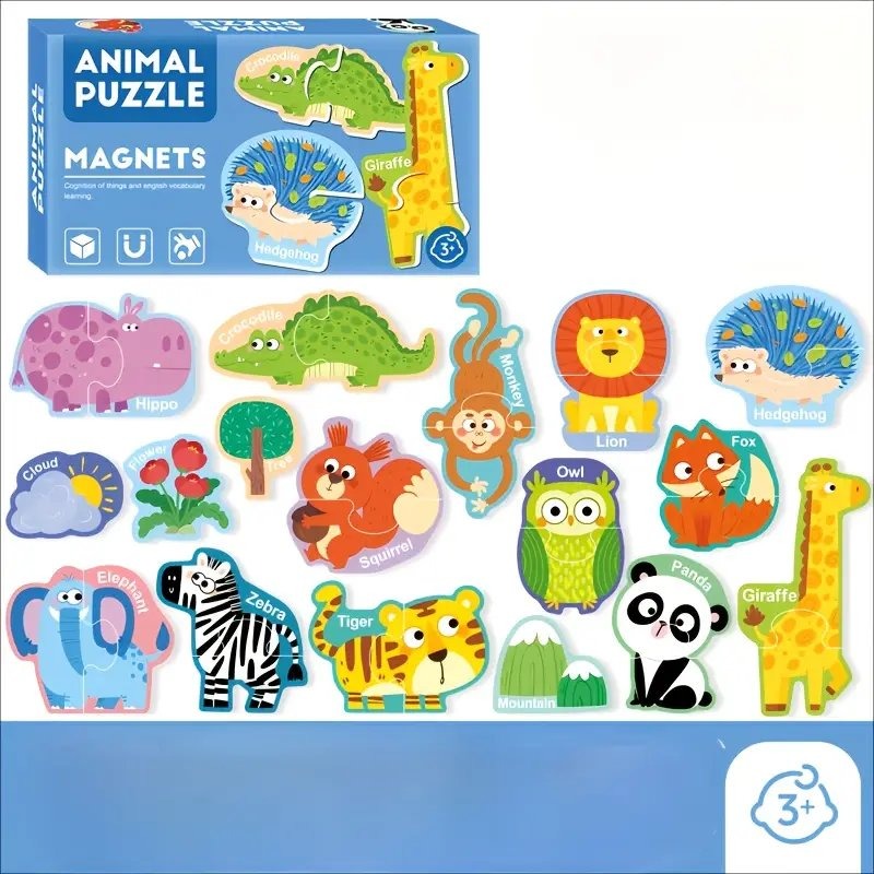 Magnetic 2 piece Puzzle (Different Themes)