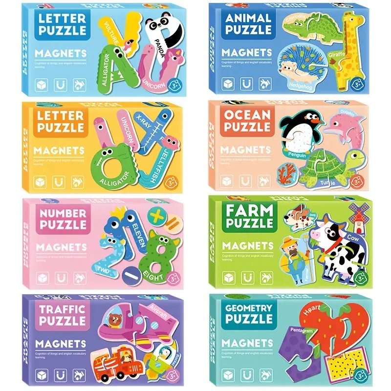Magnetic 2 piece Puzzle (Different Themes)