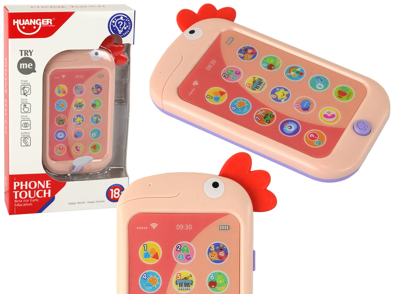 Educational Phone Learning English Pink Chicken